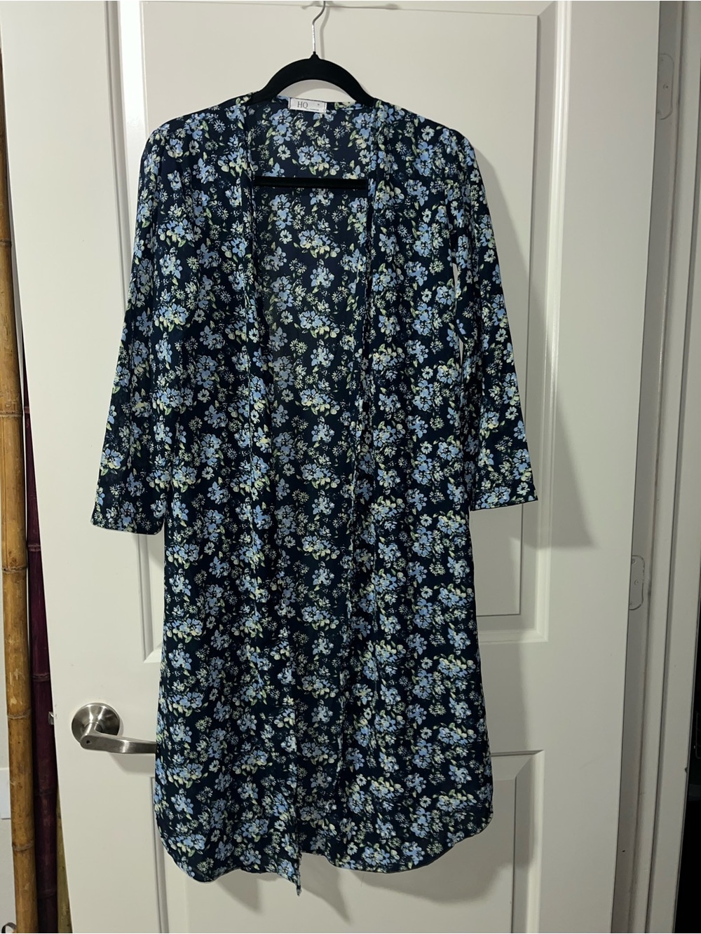 Navy Floral Swim Coverup Kimono      PTP 20